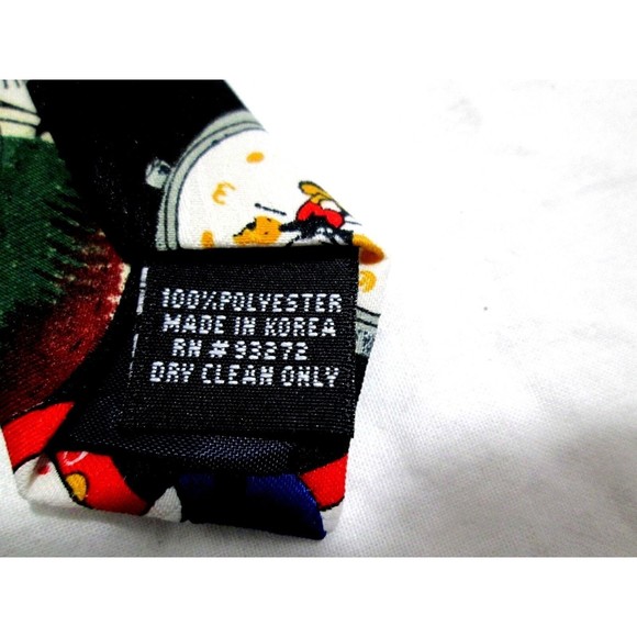 Mickey Mouse Disney Tie Black/Red/Yellow Clock Watch Pattern Accessories - Picture 4 of 7